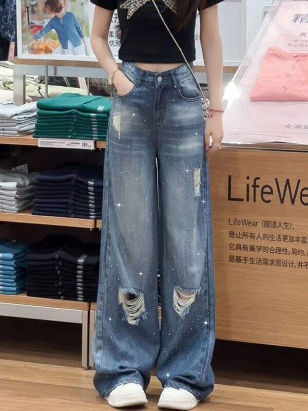 Vintage ripped denim pants - Image 1