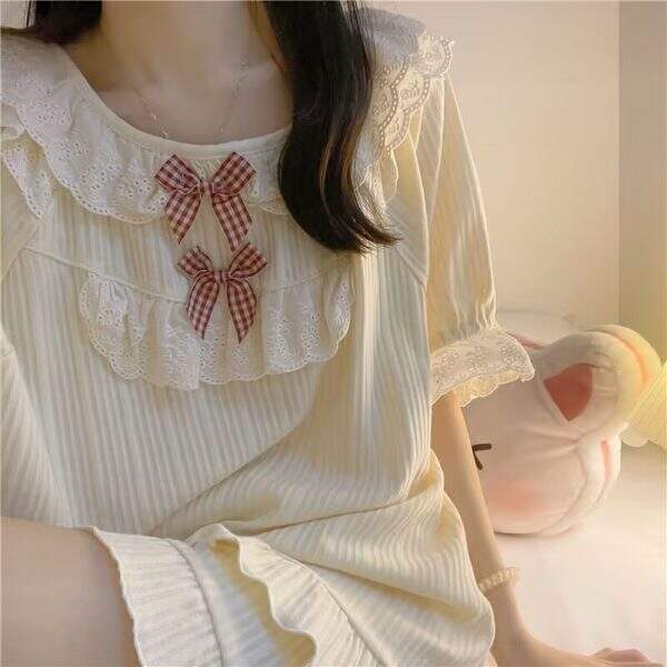 Princess style sleepwear two-piece set - Image 4