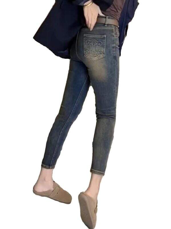 Thin and petite figure, nine point cigarette tube pants - Image 5