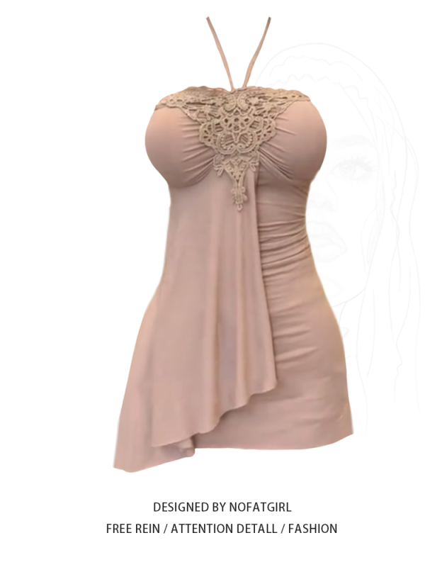 One shoulder skirt, waist cinching slim fit dress - Image 4