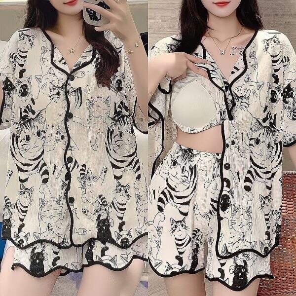 Fashion sleepwear and pants two-piece set - Image 1