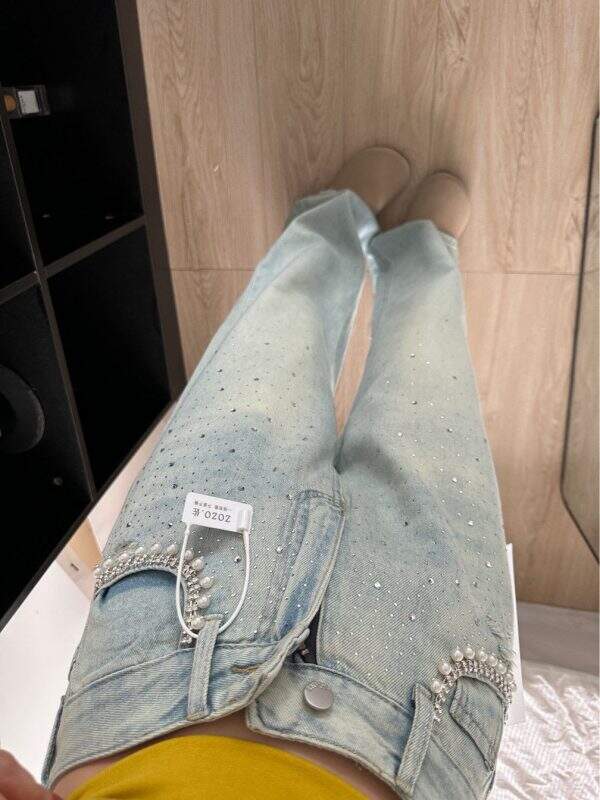 High waisted casual jeans - Image 1