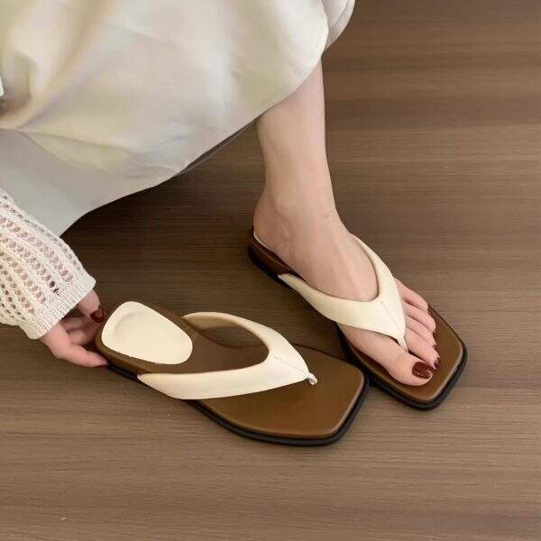 French style exquisite double toed slippers - Image 5