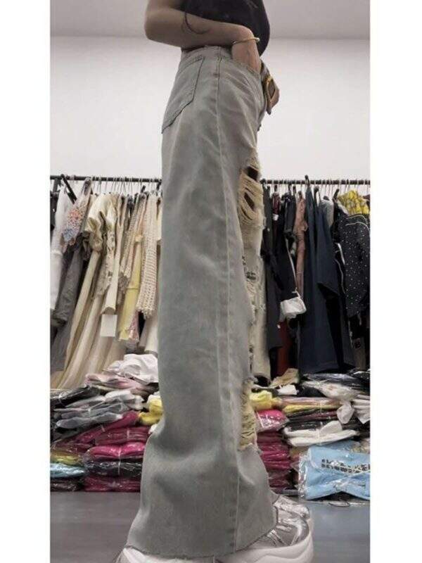 Vintage ripped denim pants - Image 2