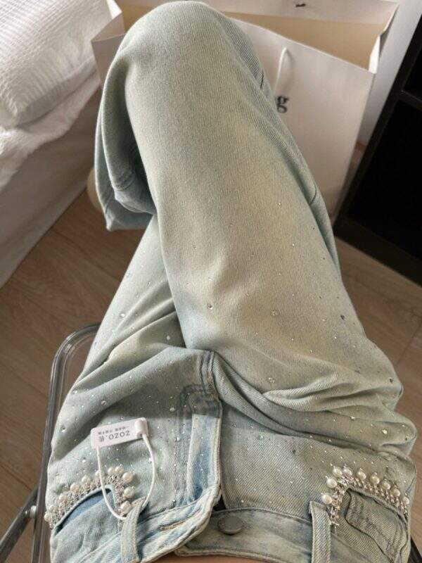 High waisted casual jeans - Image 2