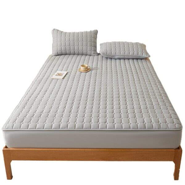 New A-class solid color anti slip mattress with cotton clip - Image 5