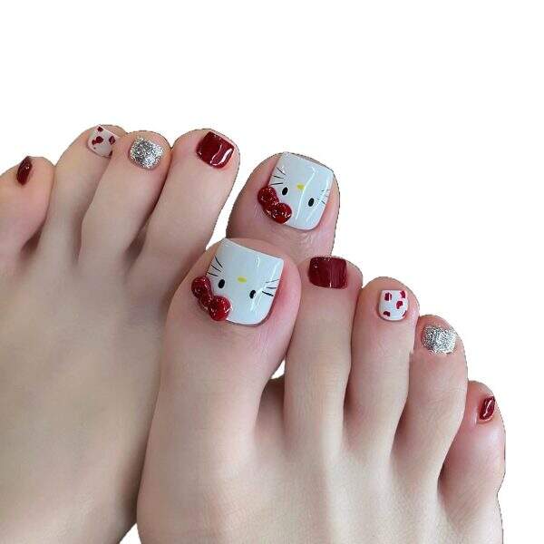 Red Kitty wearable nails - Image 5