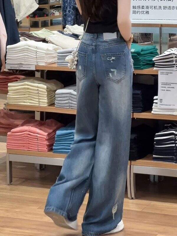 Vintage ripped denim pants - Image 3