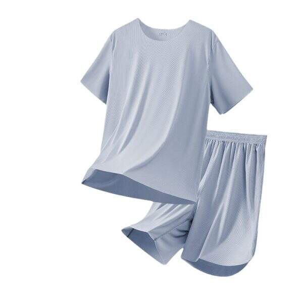Ice silk men's sleepwear and pants set - Image 5