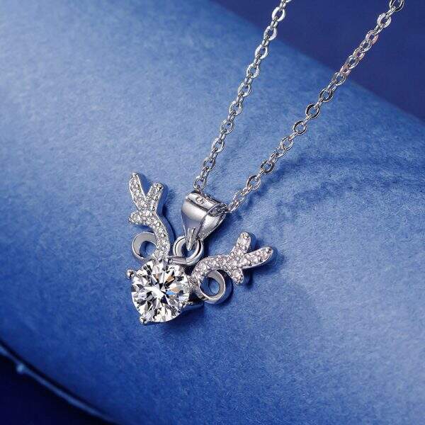 Fashionable Antlers Brick and Stone Necklace - Image 4