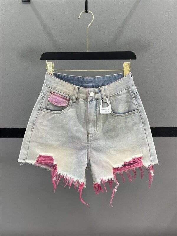 Dopamine ripped denim shorts - Image 1