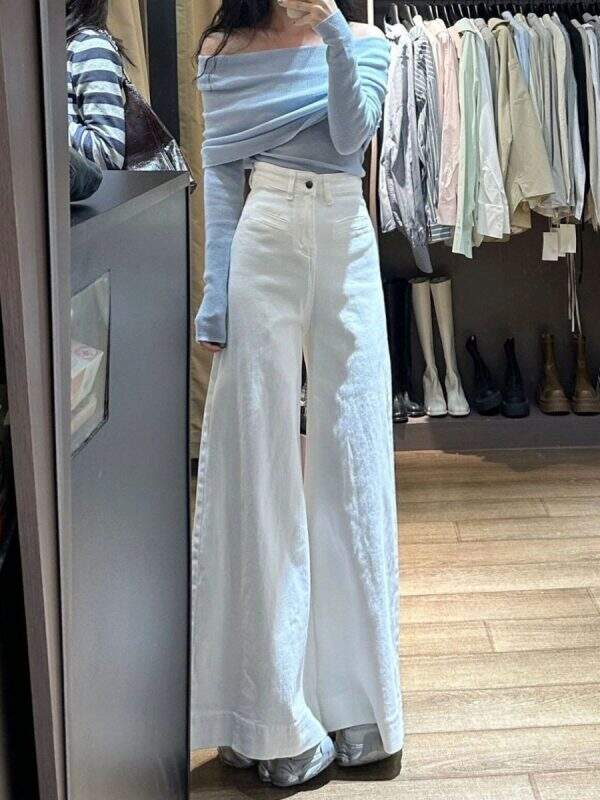 Korean style high waisted jeans - Image 2