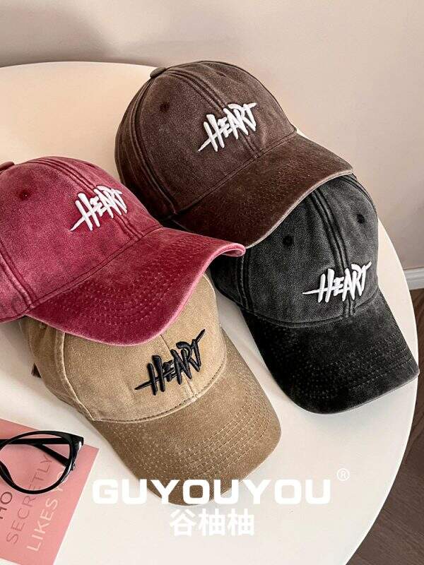 Water washed embroidered baseball cap - Image 5