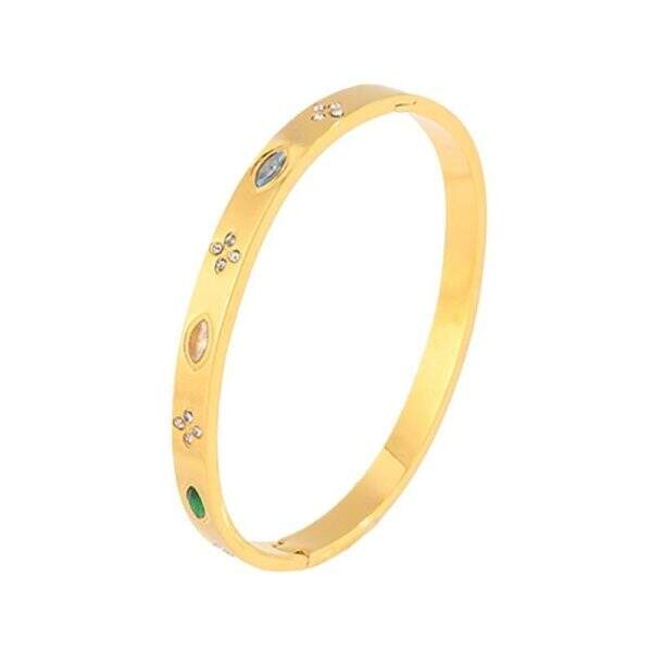 Light luxury diamond studded clover bracelet - Image 5