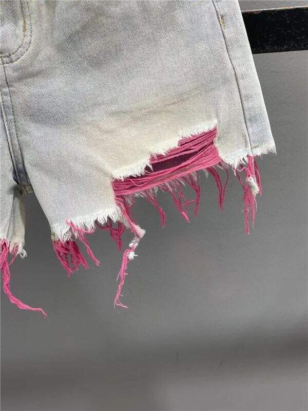 Dopamine ripped denim shorts - Image 3