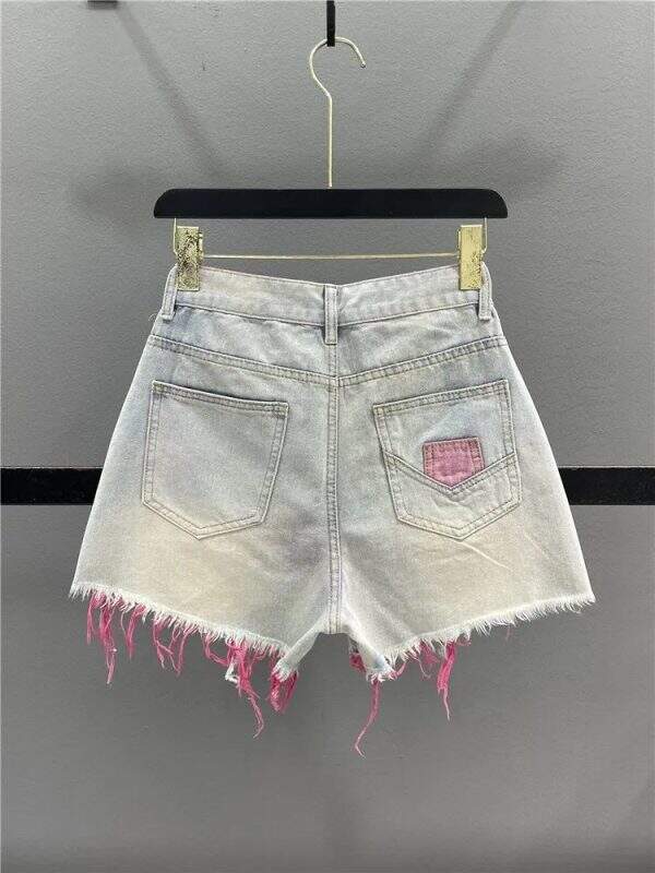 Dopamine ripped denim shorts - Image 4