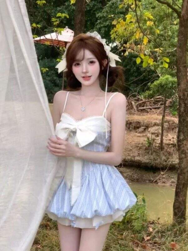 Two-piece plaid dress - Image 5