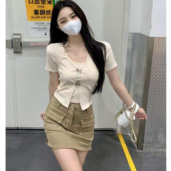 Versatile solid color gentle top - Image 4