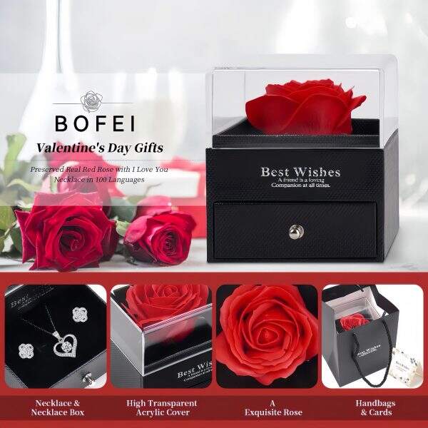 Rose gift box necklace - Image 4