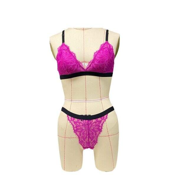 Triangle cup thin bra two-piece set - Image 5