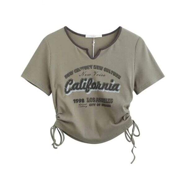 American slim fit drawstring top - Image 1