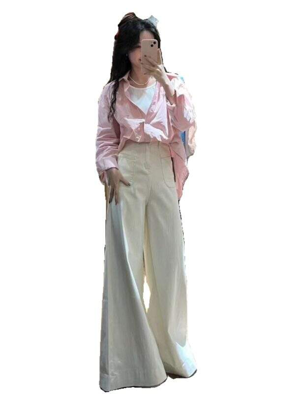 Korean high waisted loose jeans - Image 5