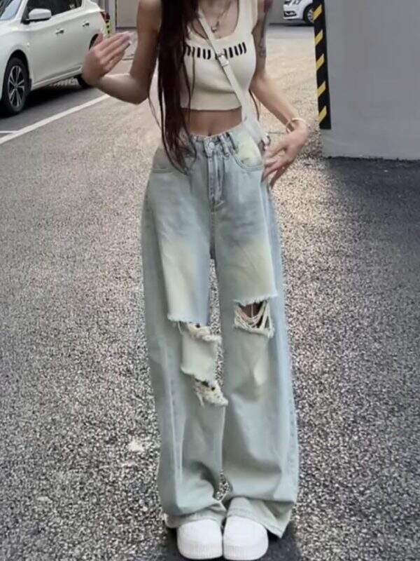 High waisted loose ripped jeans - Image 5