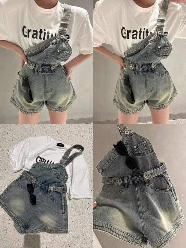 Hot girl jumpsuit shorts - Image 2