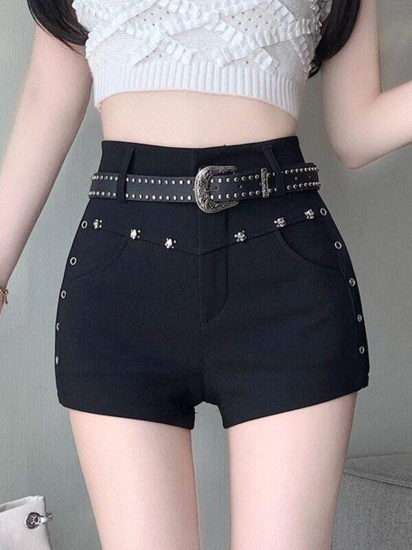 Black denim shorts - Image 1