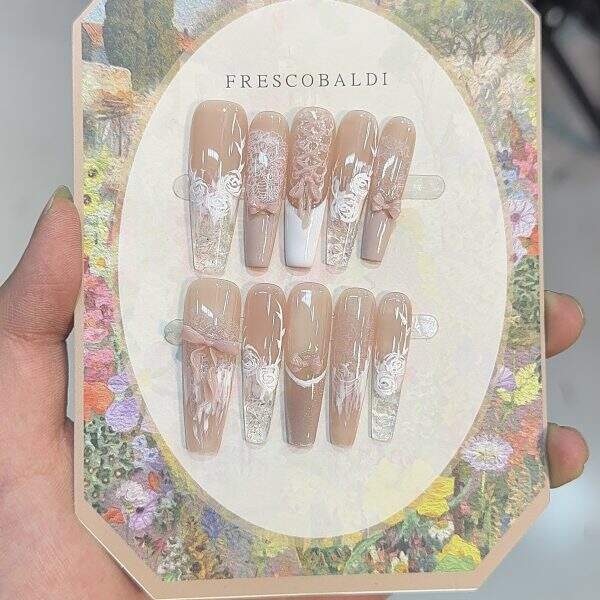 Ice Crystal Rose wearable nails - Image 1