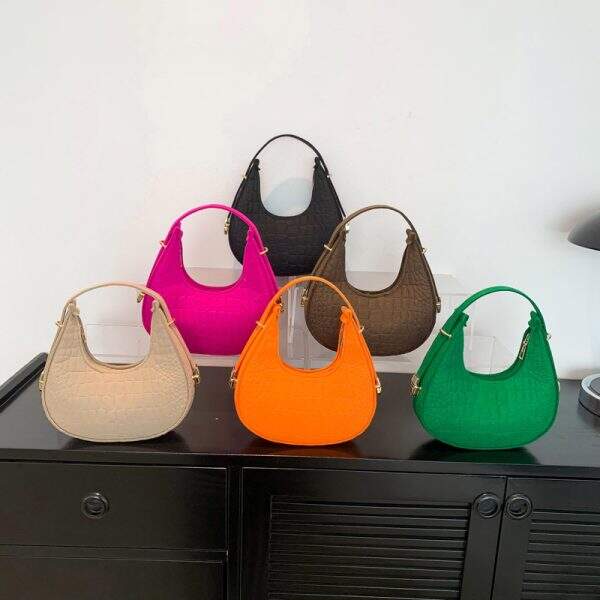 Fashion candy colored underarm shoulder bag - Image 1