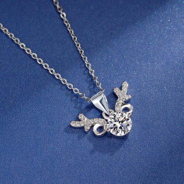 Fashionable Antlers Brick and Stone Necklace - Image 3