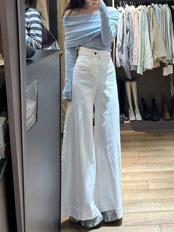 Korean style high waisted jeans - Image 4