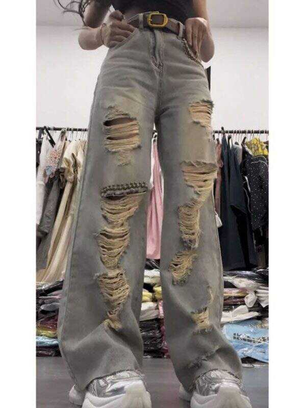 Vintage ripped denim pants - Image 1