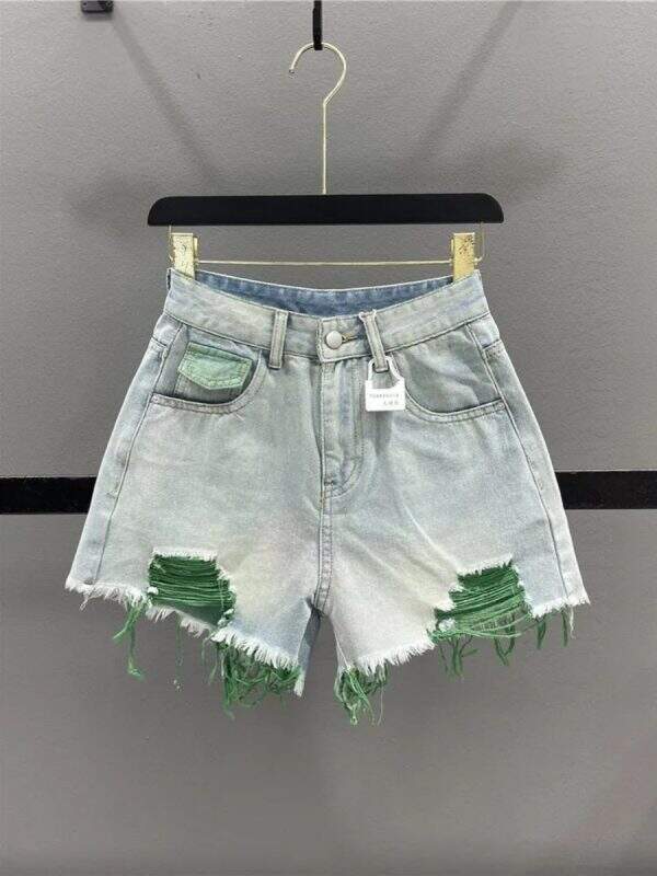 Dopamine ripped denim shorts - Image 2