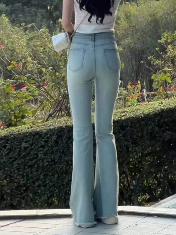 Retro butterfly high waisted denim pants - Image 4