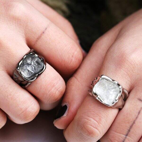 Creative personality imitation irregular crystal ring - Image 5
