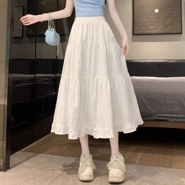 White midi skirt for women - Image 1