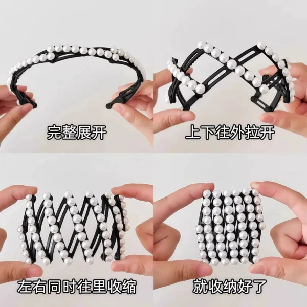 Bead folding headband for girls - Image 5