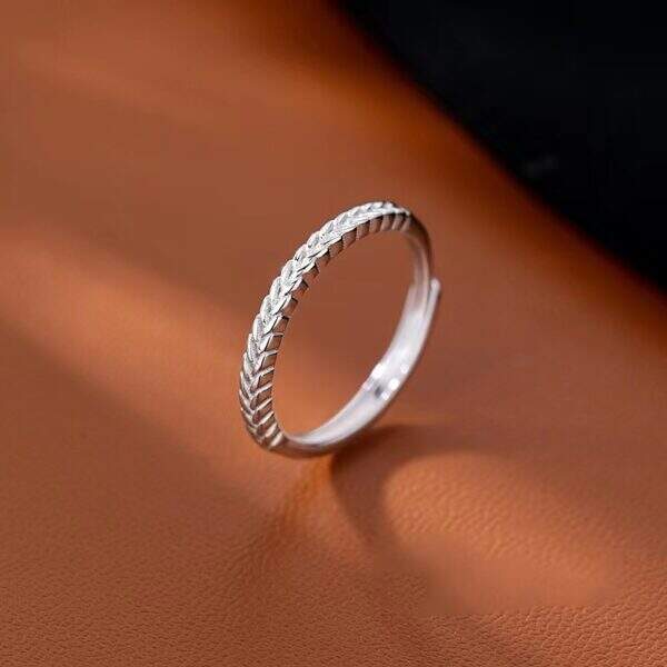 Silver Wheat Ear Ring Female - Image 2