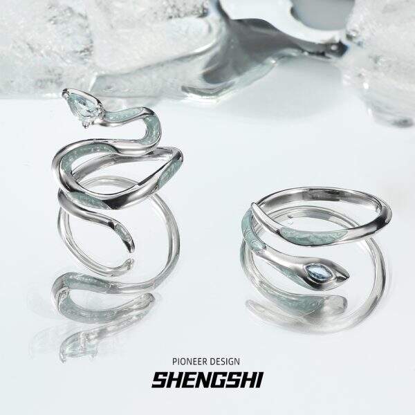 Original Ice Blue Snake Academy Ring - Image 4