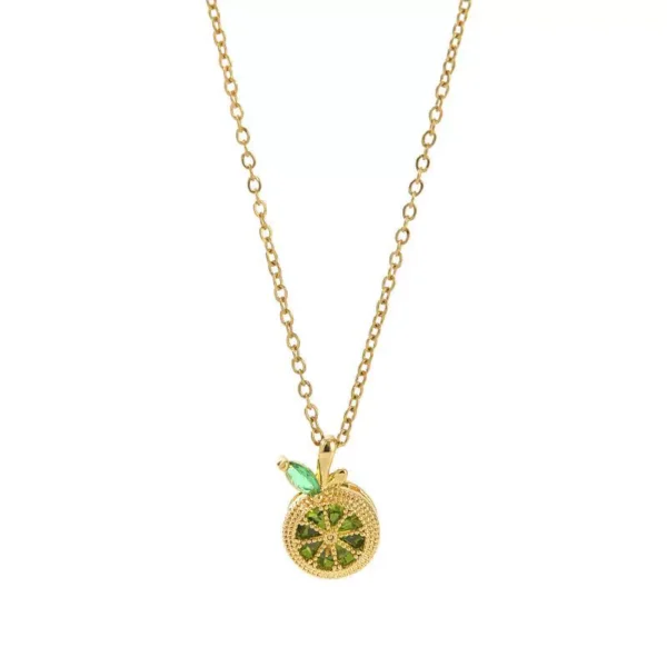 Outlet clearance lemon set green diamond necklace - Image 5