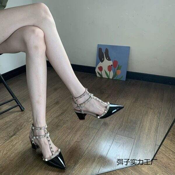 New pointed single shoe low heel shoes - Image 2