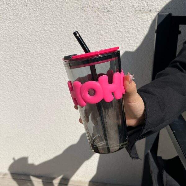 Wind high aesthetic glass water cup - Image 3