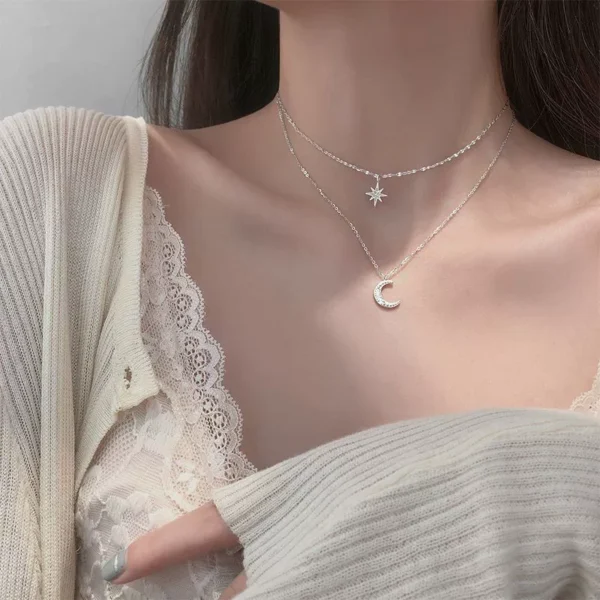 Silver Sparkle Diamond Star Radiant Moon - Image 1