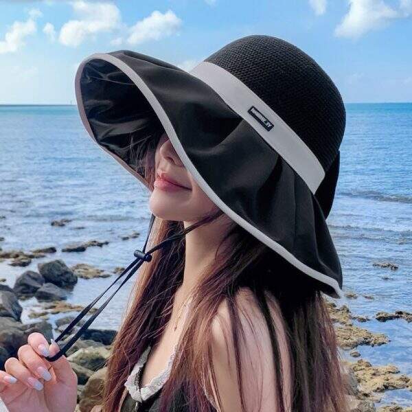 Bent bow high-end sun hat - Image 4