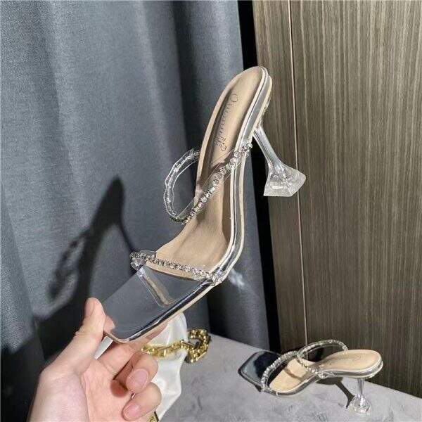 Diamond-studded high-heeled sandals - Image 4