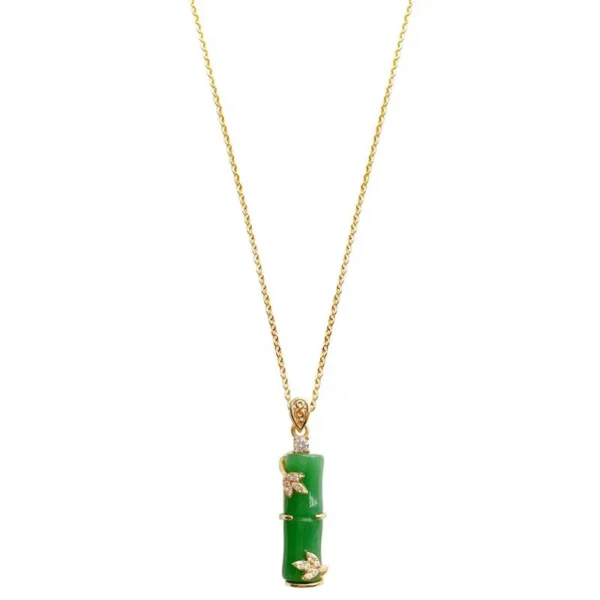 Bamboo pendant collarbone chain - Image 5