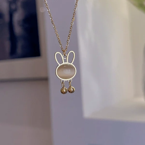 Cartoon Cat Eye Rabbit Necklace - Image 3