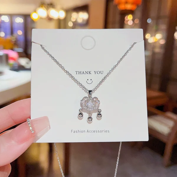 Safe lock pendant collarbone chain outlets for women - Image 1